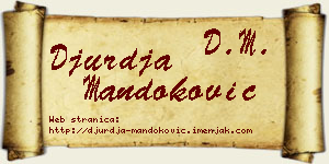 Đurđa Mandoković vizit kartica